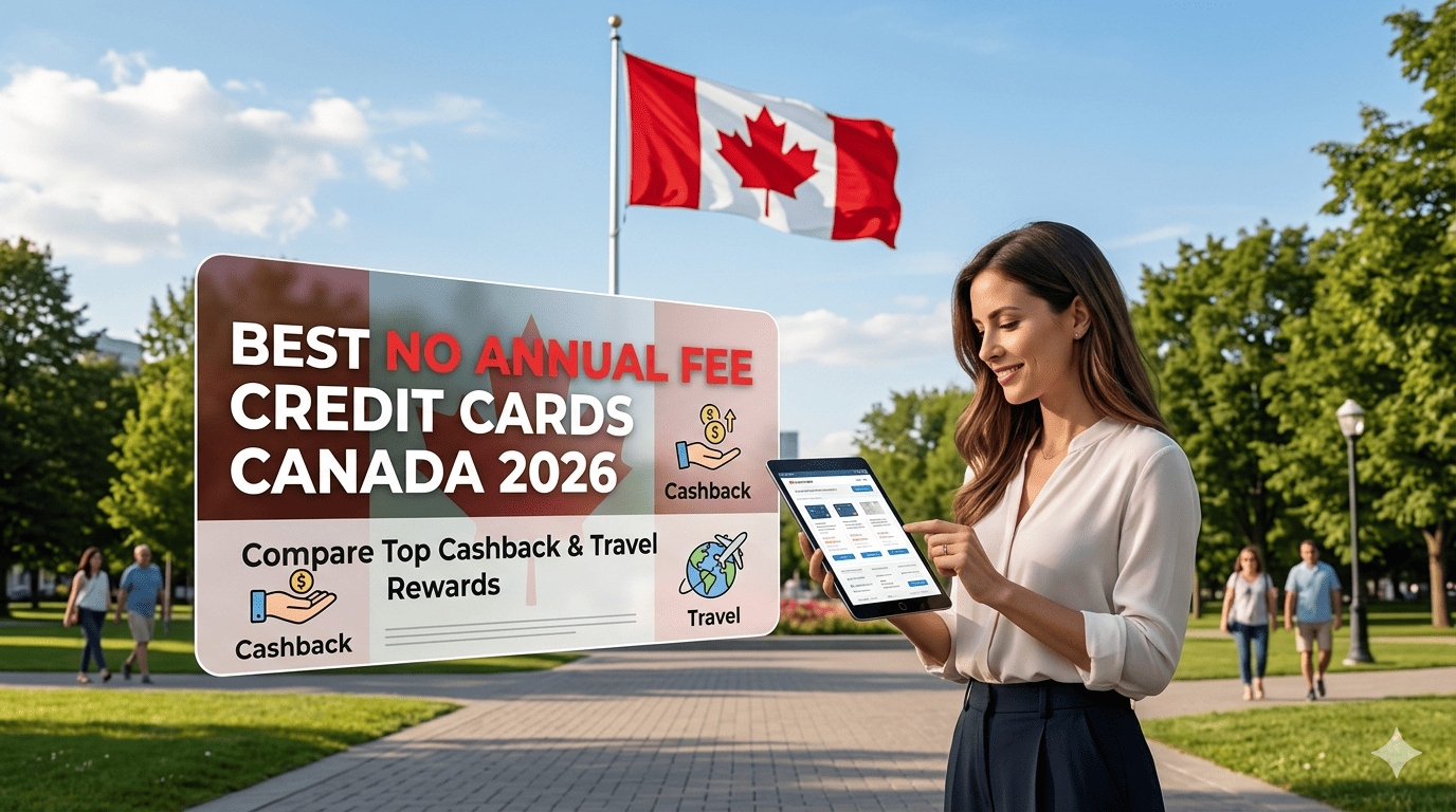 Best No Annual Fee Credit Cards Canada 2026: Compare Top Cashback & Travel Rewards